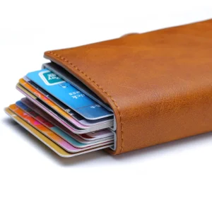 Personalisierte Carbon-Fiber Mini Pop-Up Geldbörse