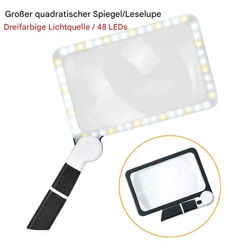 Beleuchtete Lupe 5X – 48 LED, Ideal zum Lesen für Senioren – Bild 4