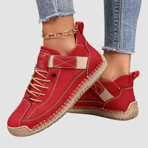 Damen orthopädische Schnür Sneaker weich bequem Lauf Schuhe