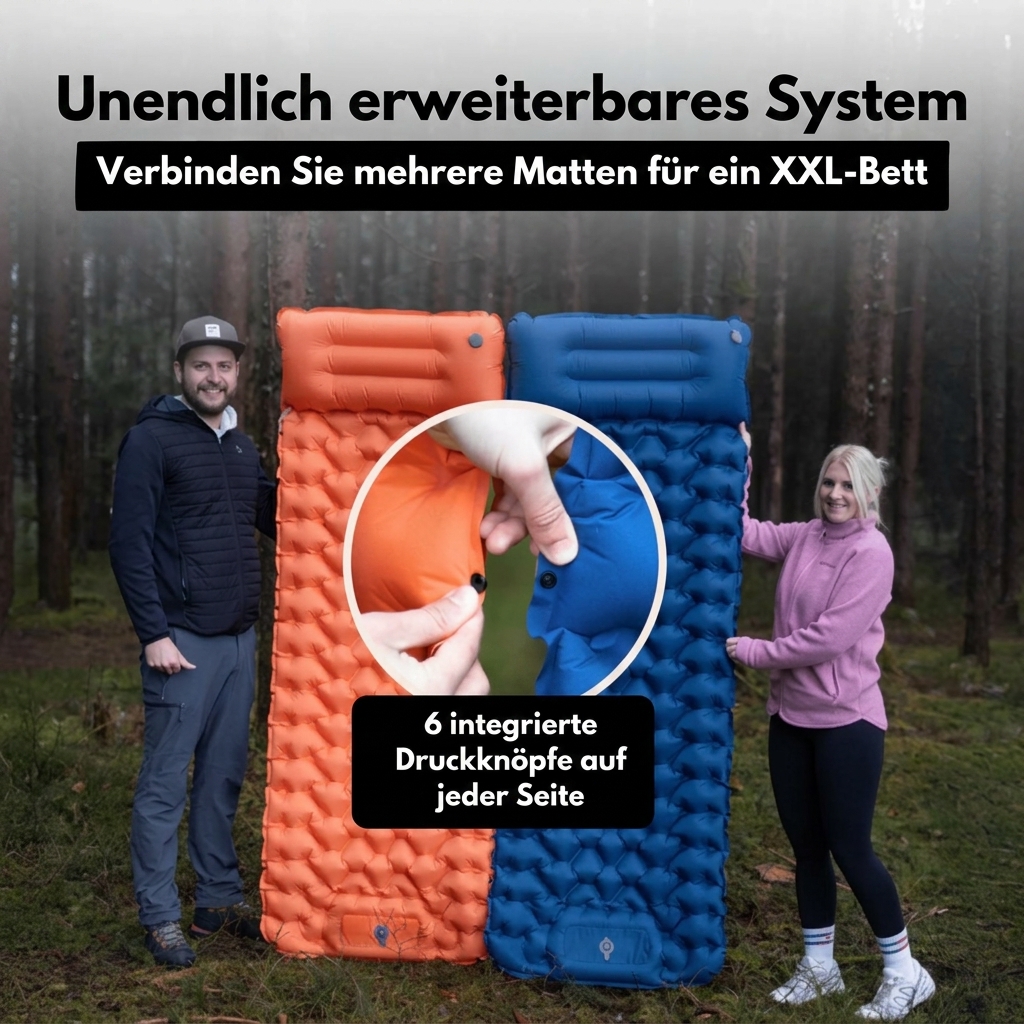 Aufblasbare Isomatte mit Fußpumpe – Ultraleicht & Kompakt – Bild 10