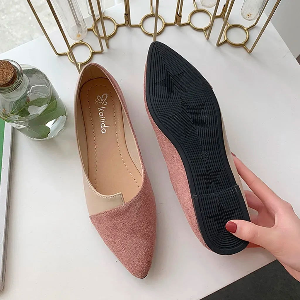 Zweifarbige Spitzen-Ballerinas Damen – Raffiniert – Bild 6