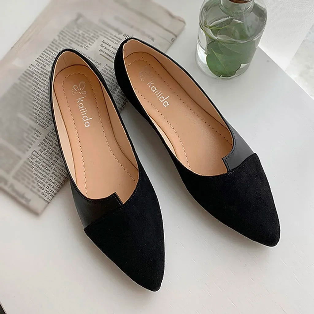 Zweifarbige Spitzen-Ballerinas Damen – Raffiniert – Bild 7