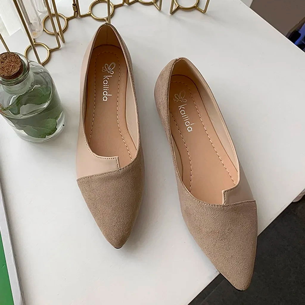 Zweifarbige Spitzen-Ballerinas Damen – Raffiniert – Bild 3