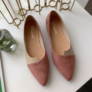 Zweifarbige Spitzen-Ballerinas Damen – Raffiniert