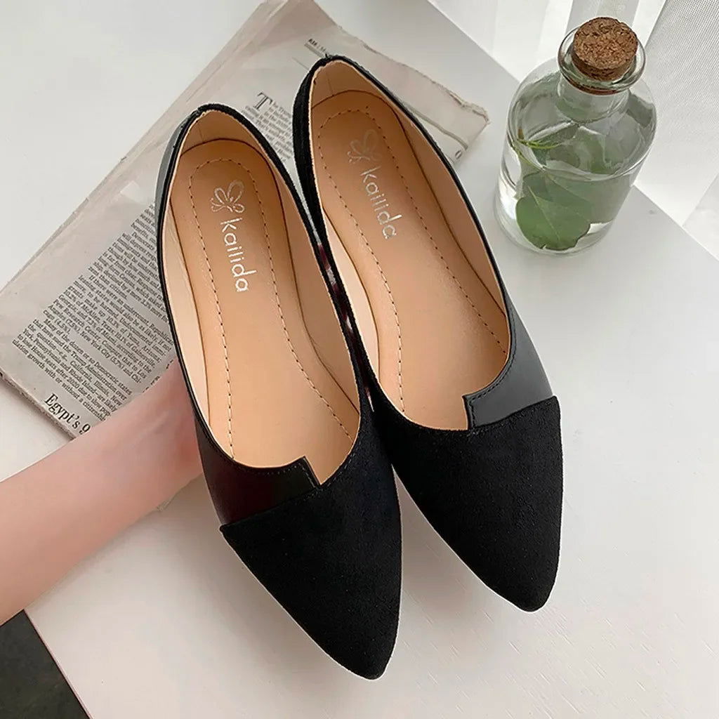 Zweifarbige Spitzen-Ballerinas Damen – Raffiniert – Bild 4