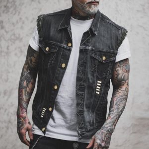 Herren Jeansweste Ärmellos – Urbaner Look