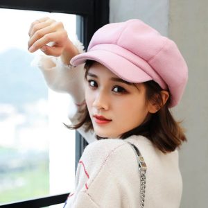 Damen Newsboy Cap Baumwolle – Retro Schirmmütze
