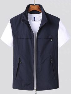 Leichte Herren Funktionsweste mit Taschen für Outdoor & Alltag