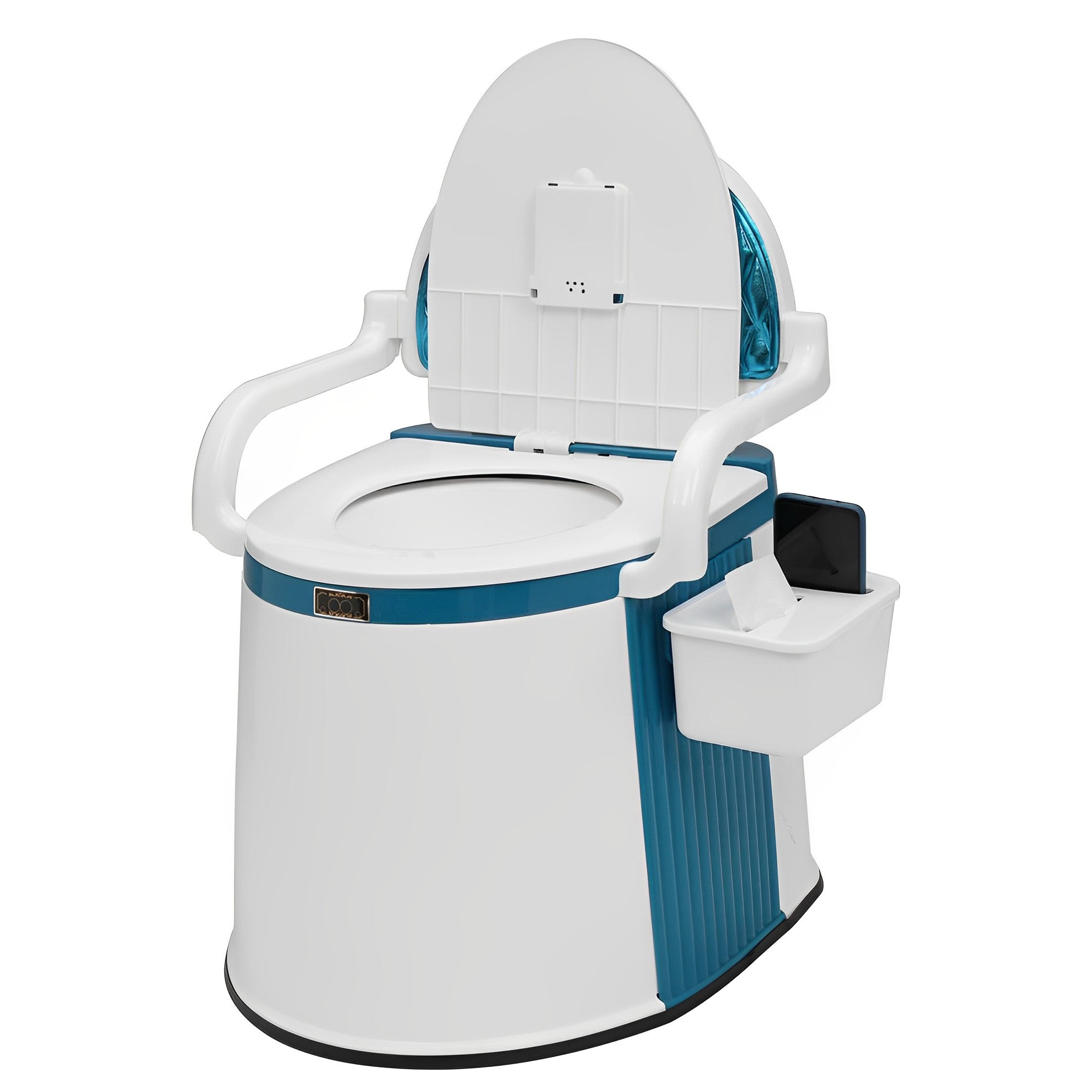 Mobile Campingtoilette 5 Gallonen mit Rückenlehne & Deckel – Bild 2