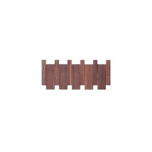 Wandgarderobe mit Klapphaken aus Massivholz Buche Nussbaum