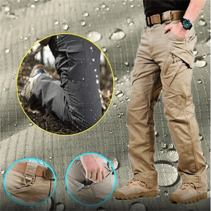 Robuste Herren Cargohose – Straight Fit Outdoorhose mit Taschen – Bild 5