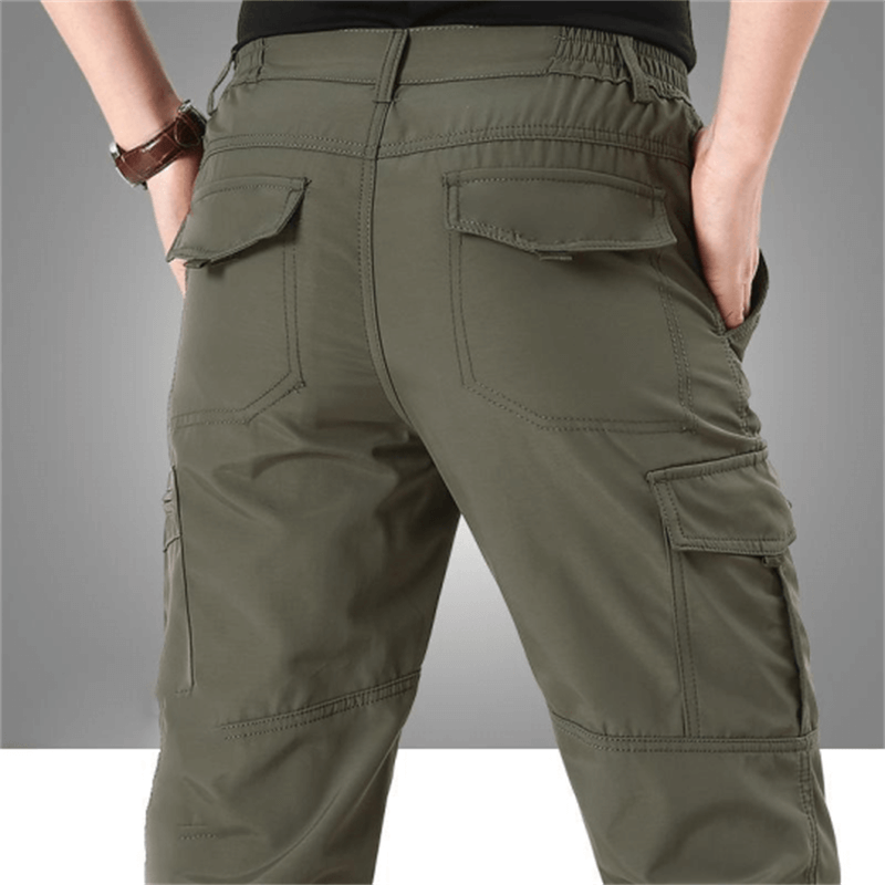 Robuste Herren Cargohose – Straight Fit Outdoorhose mit Taschen – Bild 10