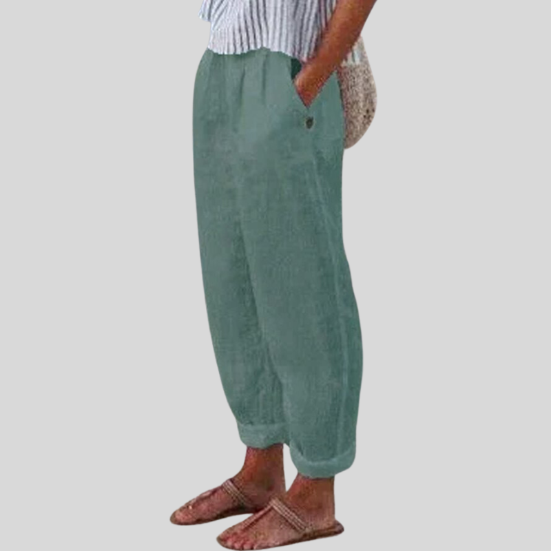 Leinenhose Damen Sommer locker atmungsaktiv – Bild 6