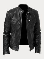 Kunstleder Bikerjacke für Damen | Taillierter Schnitt