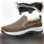 Unisex Bequeme Canvas Slip-On Schuhe Atmungsaktiv Freizeit Rutschfest