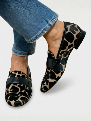 Damen Loafer Animal-Print – Trendy & Bequem