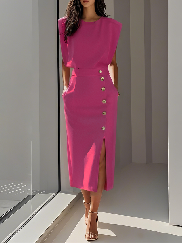 Elegantes Damenkleid mit Seitenschlitz – Bequem & Figurschmeichelnd – Bild 7