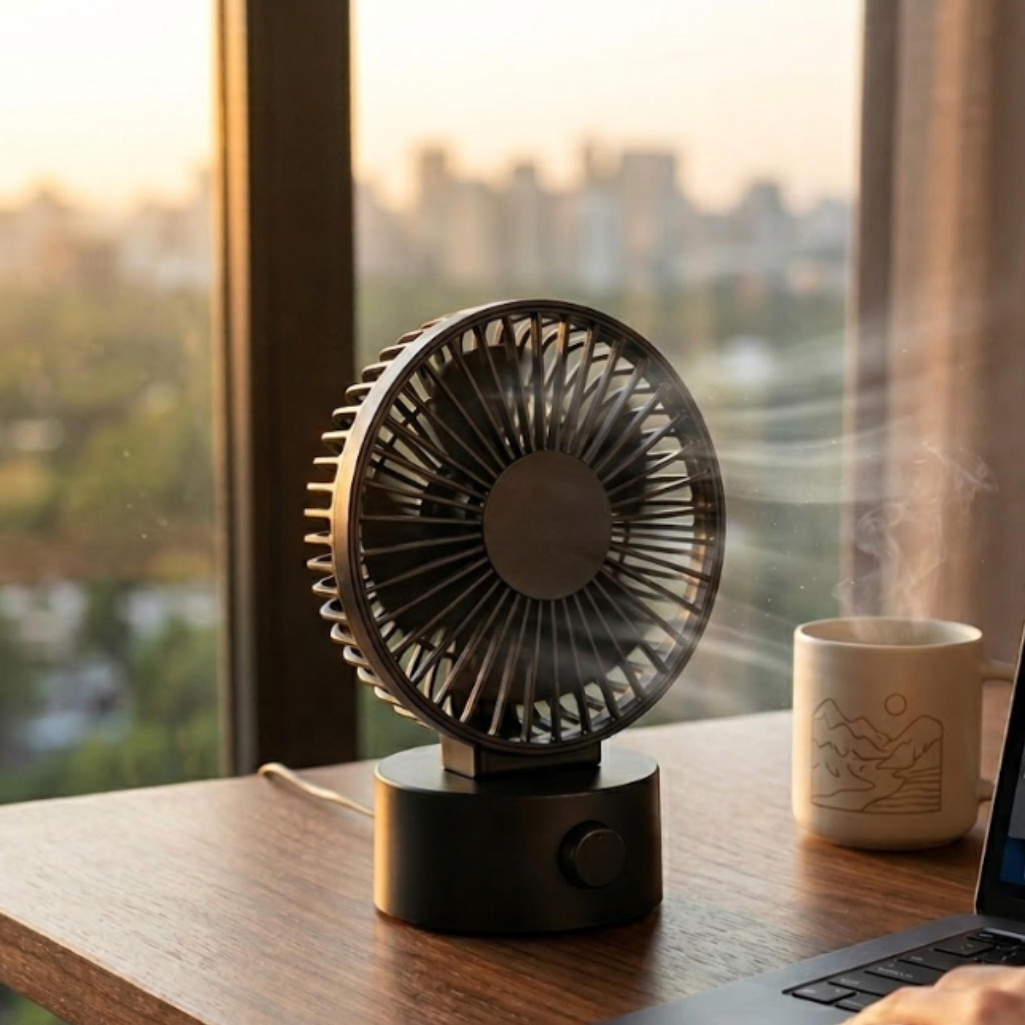 Leiser USB Mini Ventilator für Schreibtisch & Büro – Bild 5