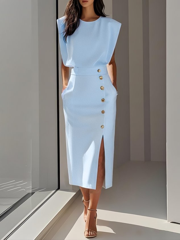 Elegantes Damenkleid mit Seitenschlitz – Bequem & Figurschmeichelnd – Bild 8