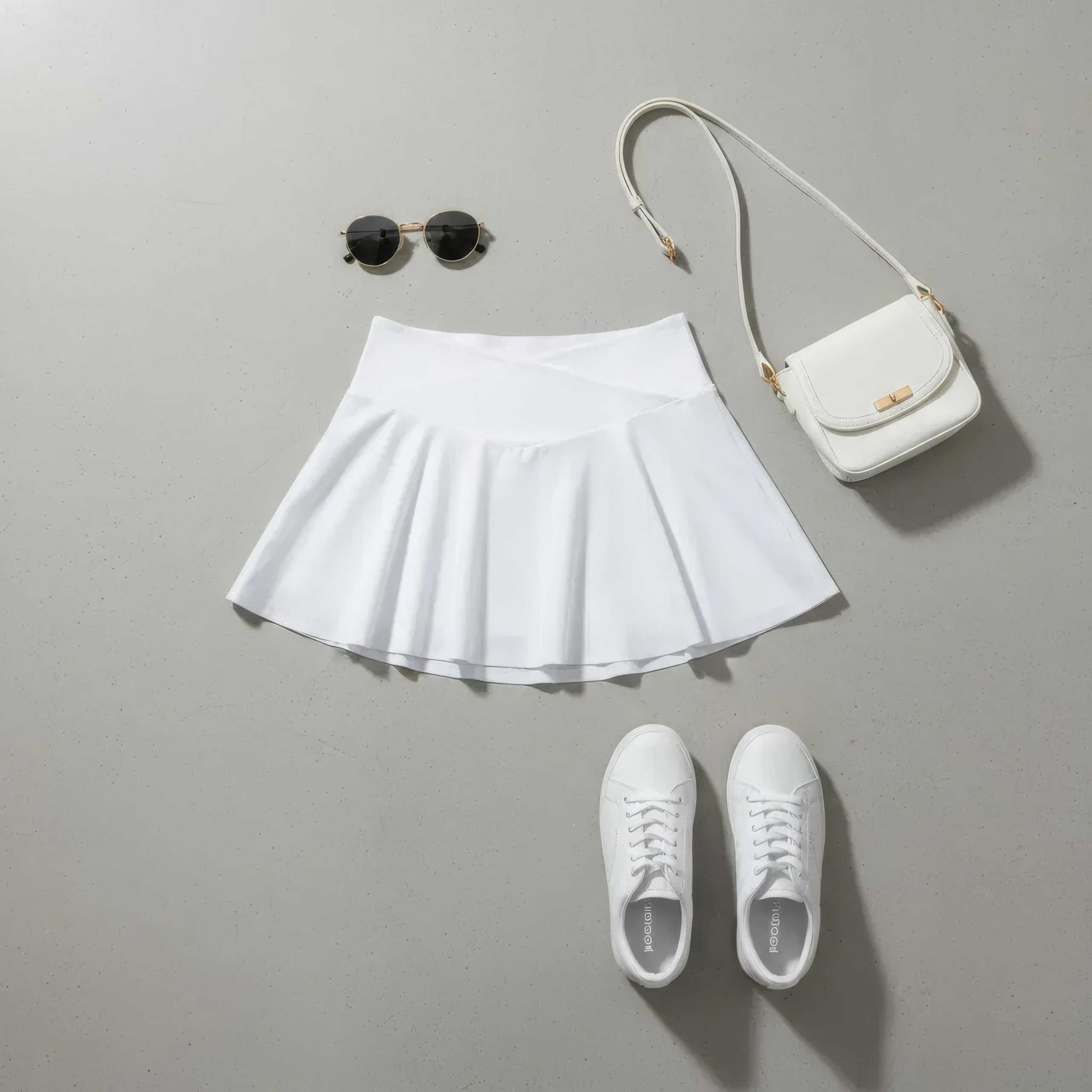 Kurzer Damen Sportrock mit integrierten Shorts – Bild 15