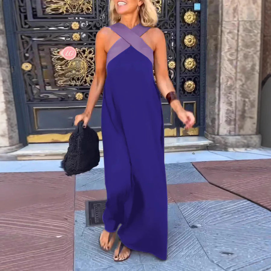 Damen Sommerkleid Lang Wickeloptik Fließend Elegant – Bild 10