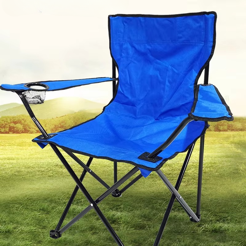 Klappbarer Campingstuhl mit Armlehnen & Getränkehalter Outdoor – Bild 8
