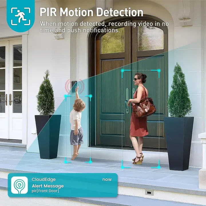 Smart WLAN Türklingel mit Kamera HD Gegensprechanlage – Bild 4