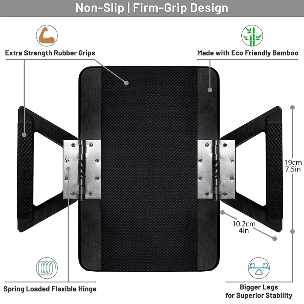 Klemmbares Bambus Sofa Tablett – Platzsparende Armlehnen Ablage – Bild 9