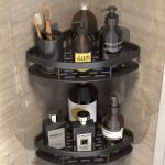 Platzsparendes Edelstahl Eckregal für Bad & Dusche