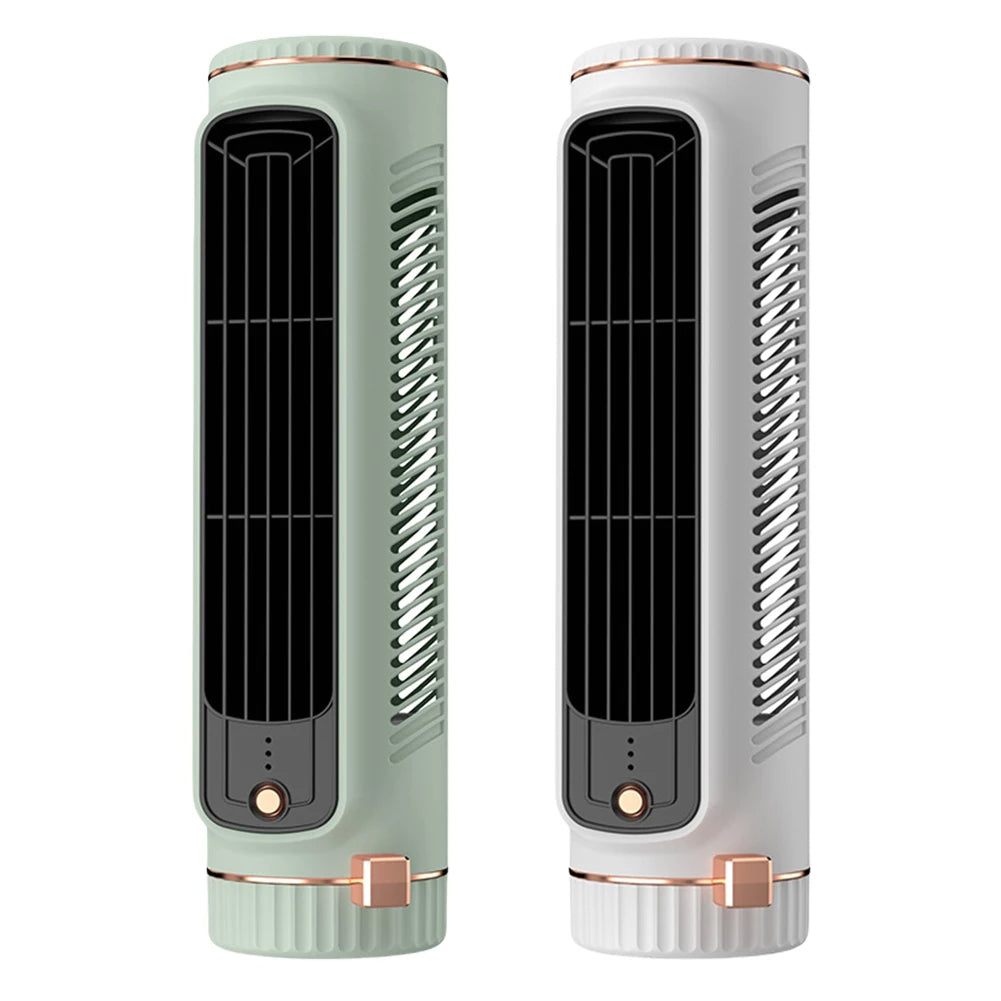 Mobiler blattloser Turmventilator USB | Leiser Raumkühler Büro – Bild 5