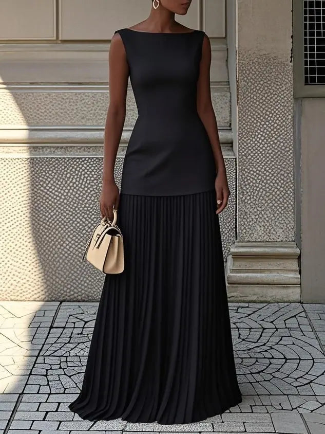 Damen Maxikleid Plissee Sommer Schulterfrei – Luftig & Stilvoll – Bild 2