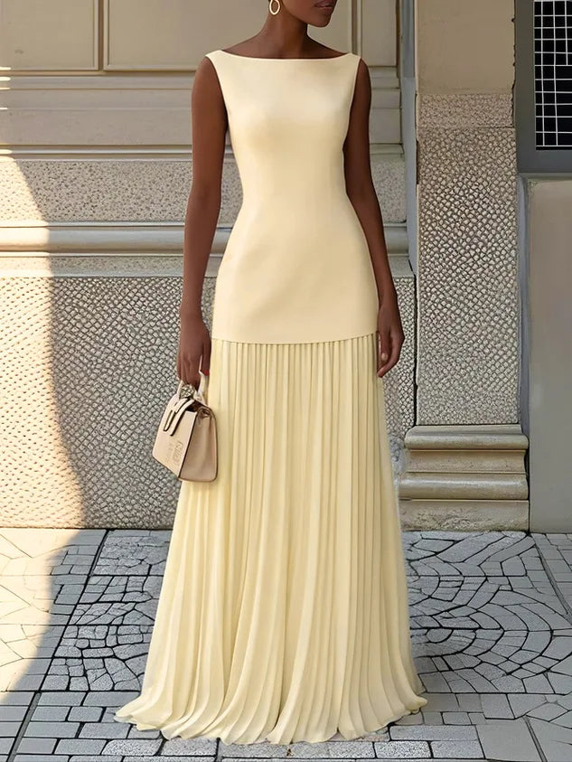 Damen Maxikleid Plissee Sommer Schulterfrei – Luftig & Stilvoll – Bild 4