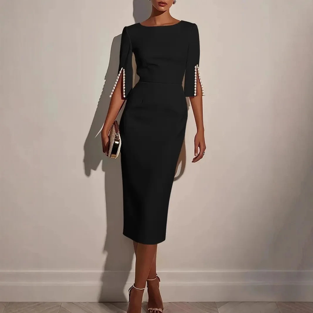 Etuikleid Damen Schmale Passform Büro Abend Look – Bild 7