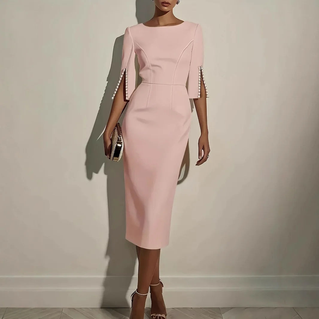 Etuikleid Damen Schmale Passform Büro Abend Look – Bild 8