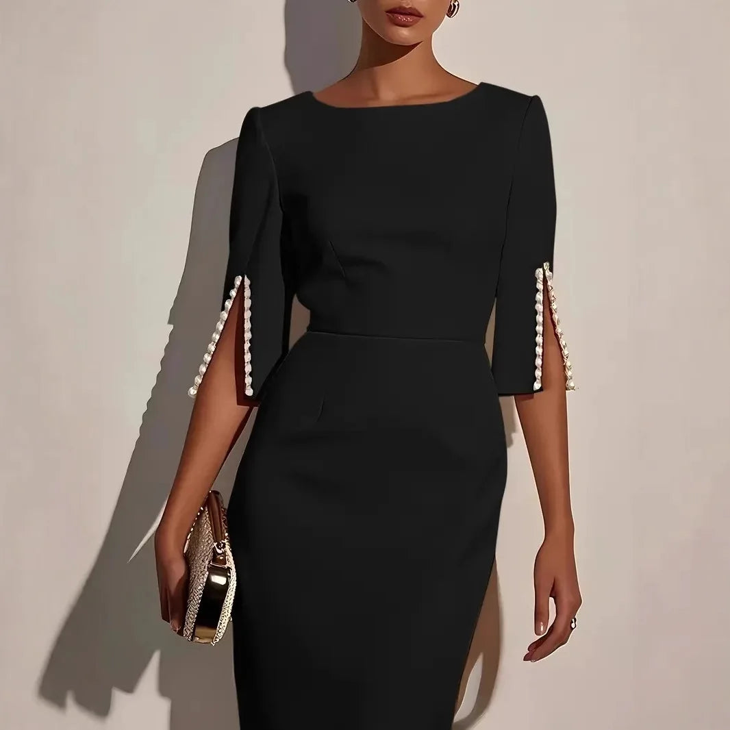 Etuikleid Damen Schmale Passform Büro Abend Look – Bild 9
