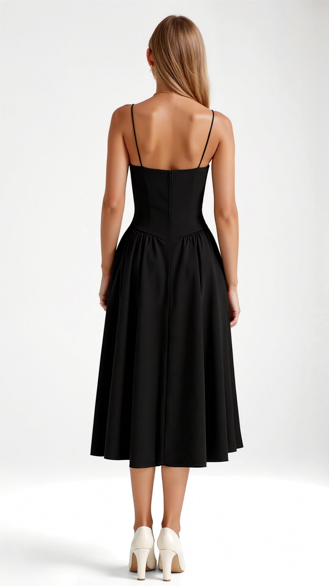 Festliches A-Linien-Kleid mit Korsett-Oberteil Midi – Bild 10