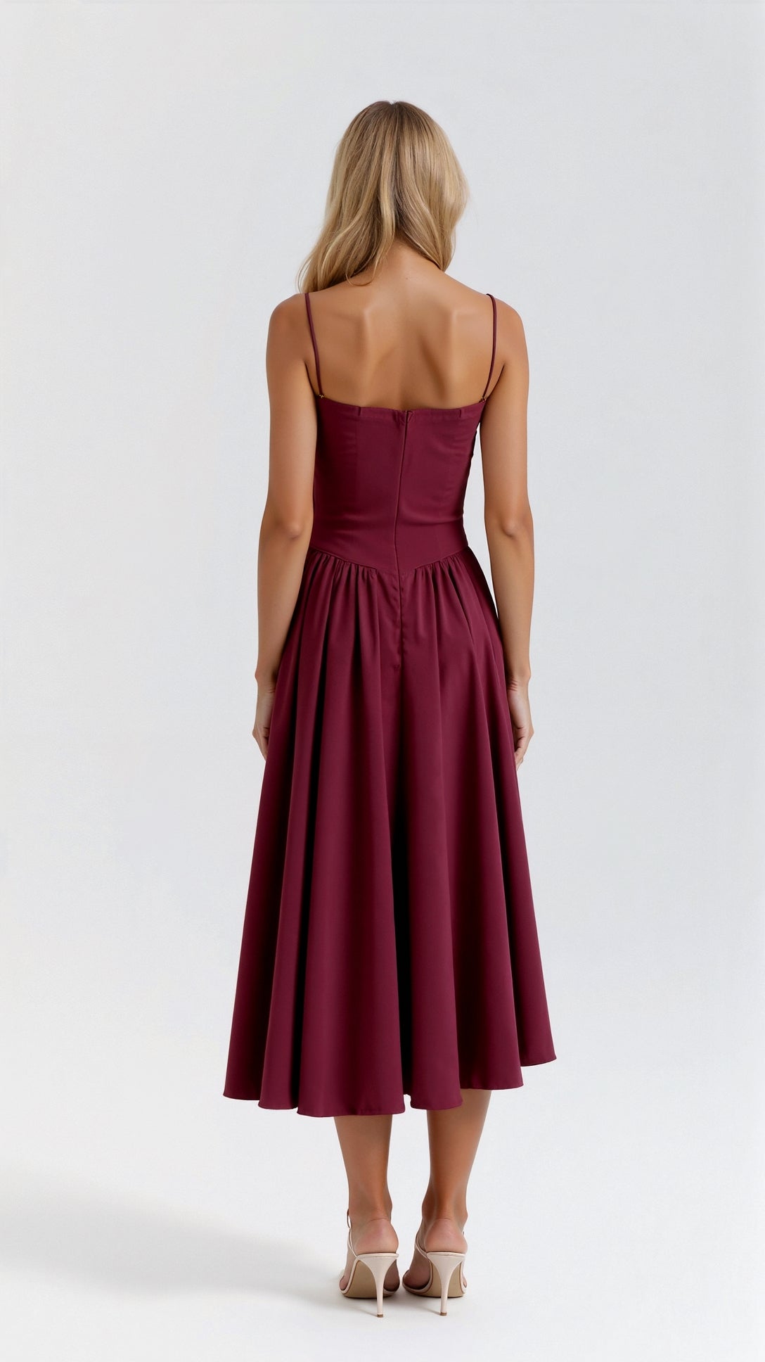 Festliches A-Linien-Kleid mit Korsett-Oberteil Midi – Bild 8