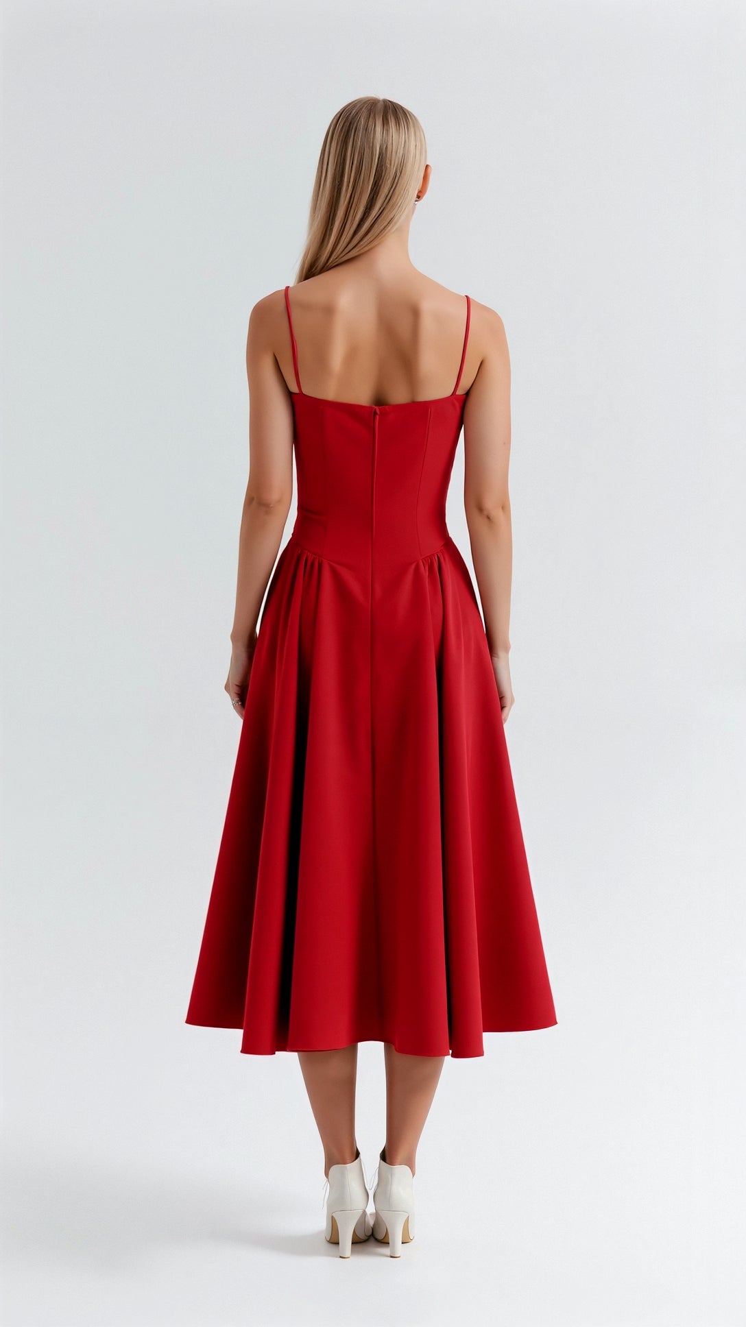 Festliches A-Linien-Kleid mit Korsett-Oberteil Midi – Bild 13