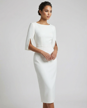 Etuikleid Damen Schmale Passform Büro Abend Look