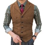 Anzugweste Herren Wolle Fischgrät – Business & Hochzeit
