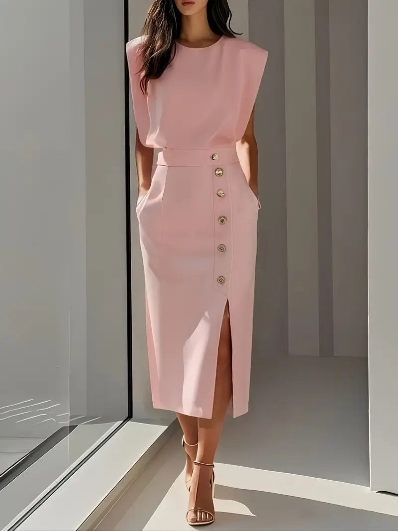 Elegantes Damenkleid mit Seitenschlitz – Bequem & Figurschmeichelnd – Bild 3