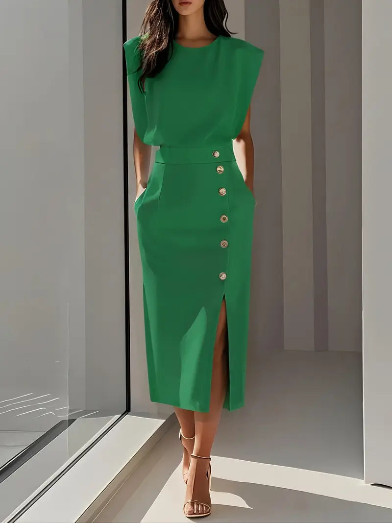 Elegantes Damenkleid mit Seitenschlitz – Bequem & Figurschmeichelnd – Bild 6