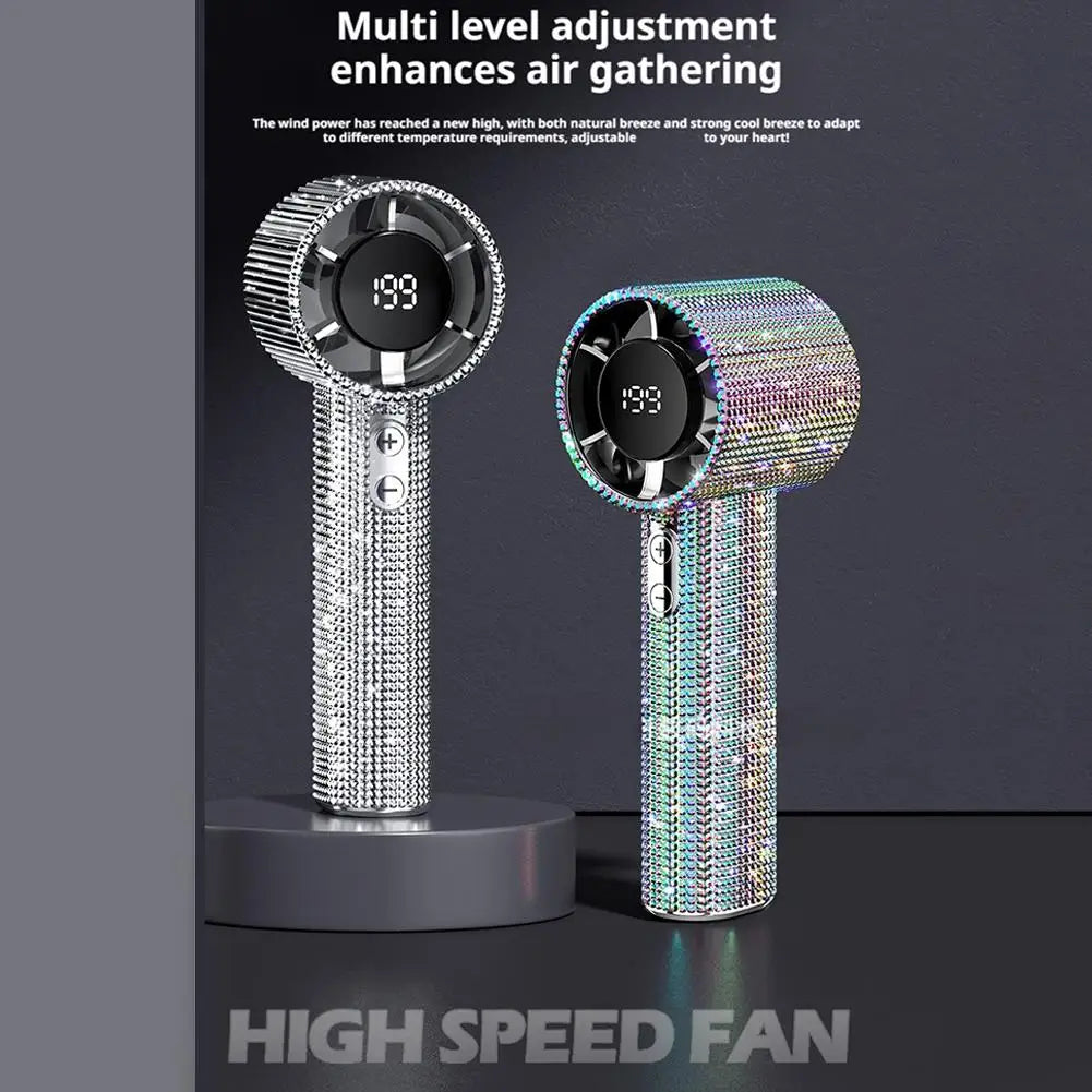Mini Ventilator Akku 199 Stufen Digitalanzeige USB-C – Bild 6
