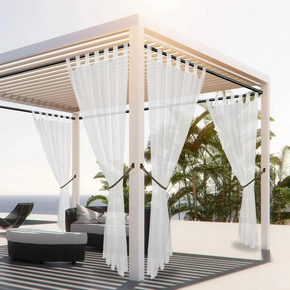 Wetterfester Outdoor Vorhang für Balkon & Terrasse – Bild 7