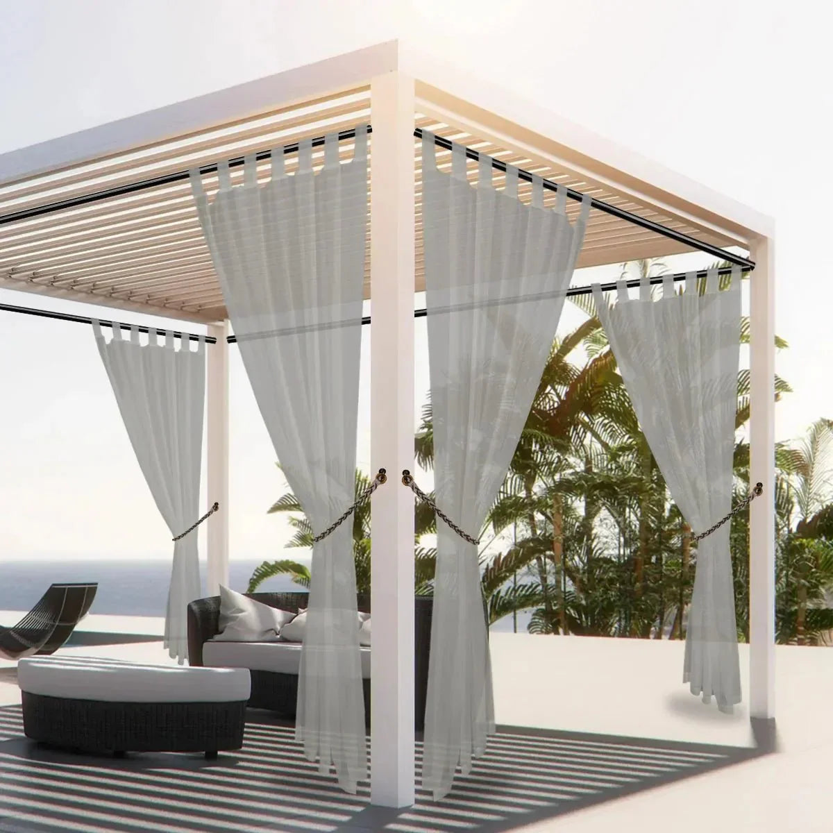 Wetterfester Outdoor Vorhang für Balkon & Terrasse – Bild 6
