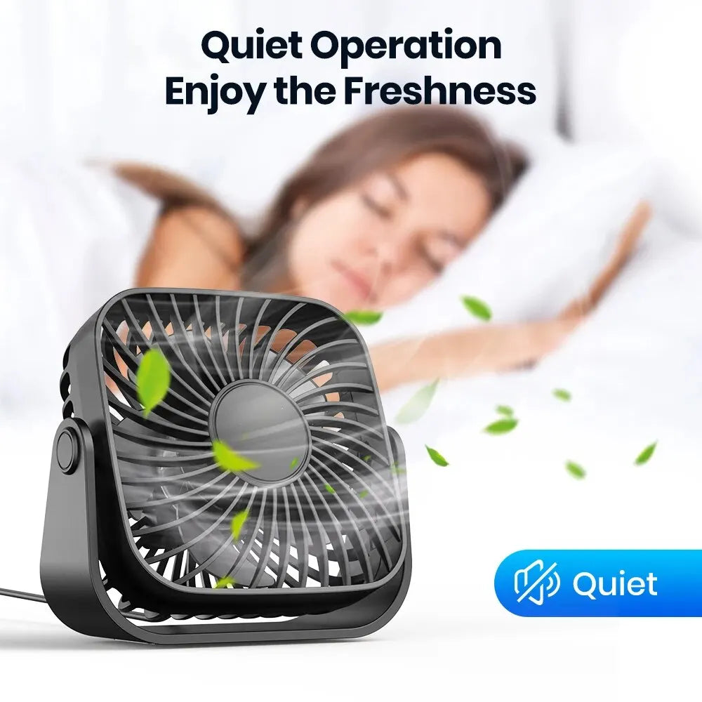 Mini USB Ventilator Leise für Schreibtisch & Bett – Bild 5