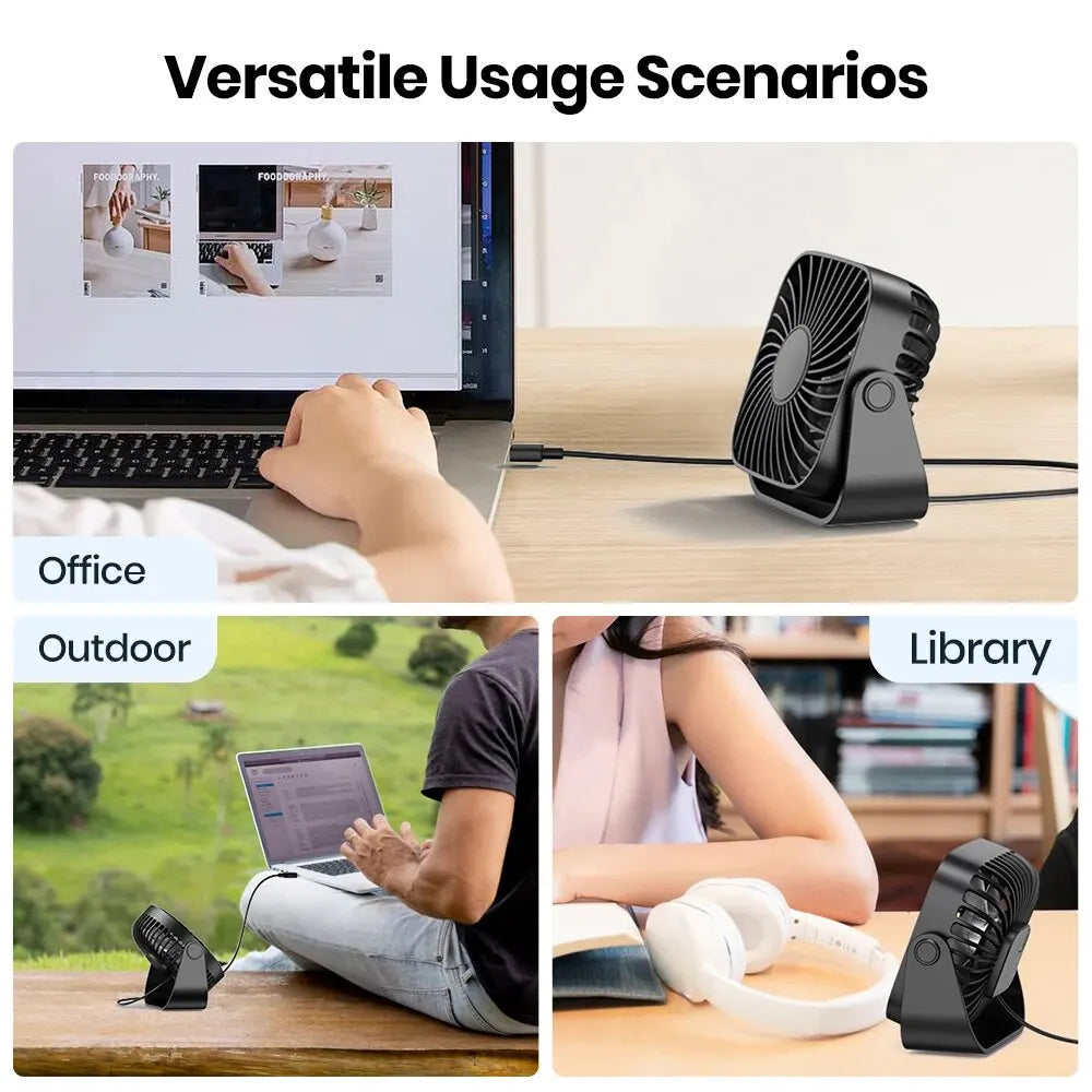 Mini USB Ventilator Leise für Schreibtisch & Bett – Bild 6