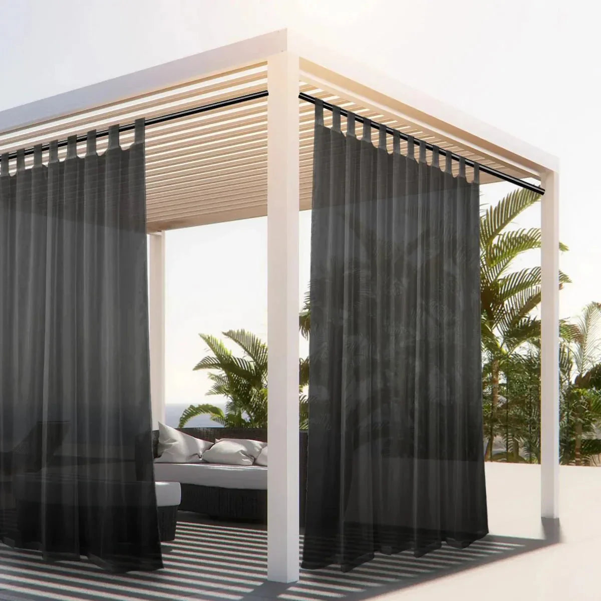 Wetterfester Outdoor Vorhang für Balkon & Terrasse – Bild 5