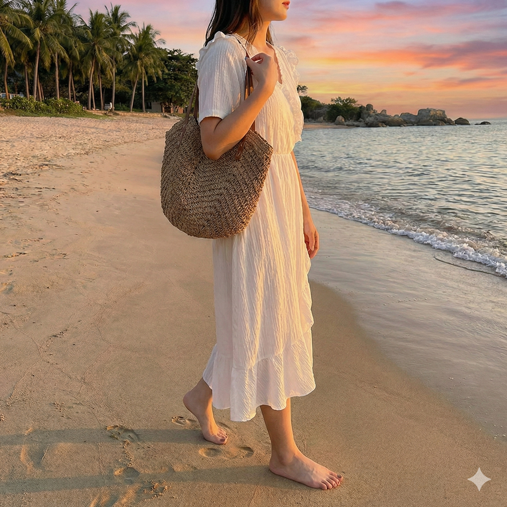 Damen Flechttasche – Stilvolle Sommertasche für Strand & Alltag – Bild 3