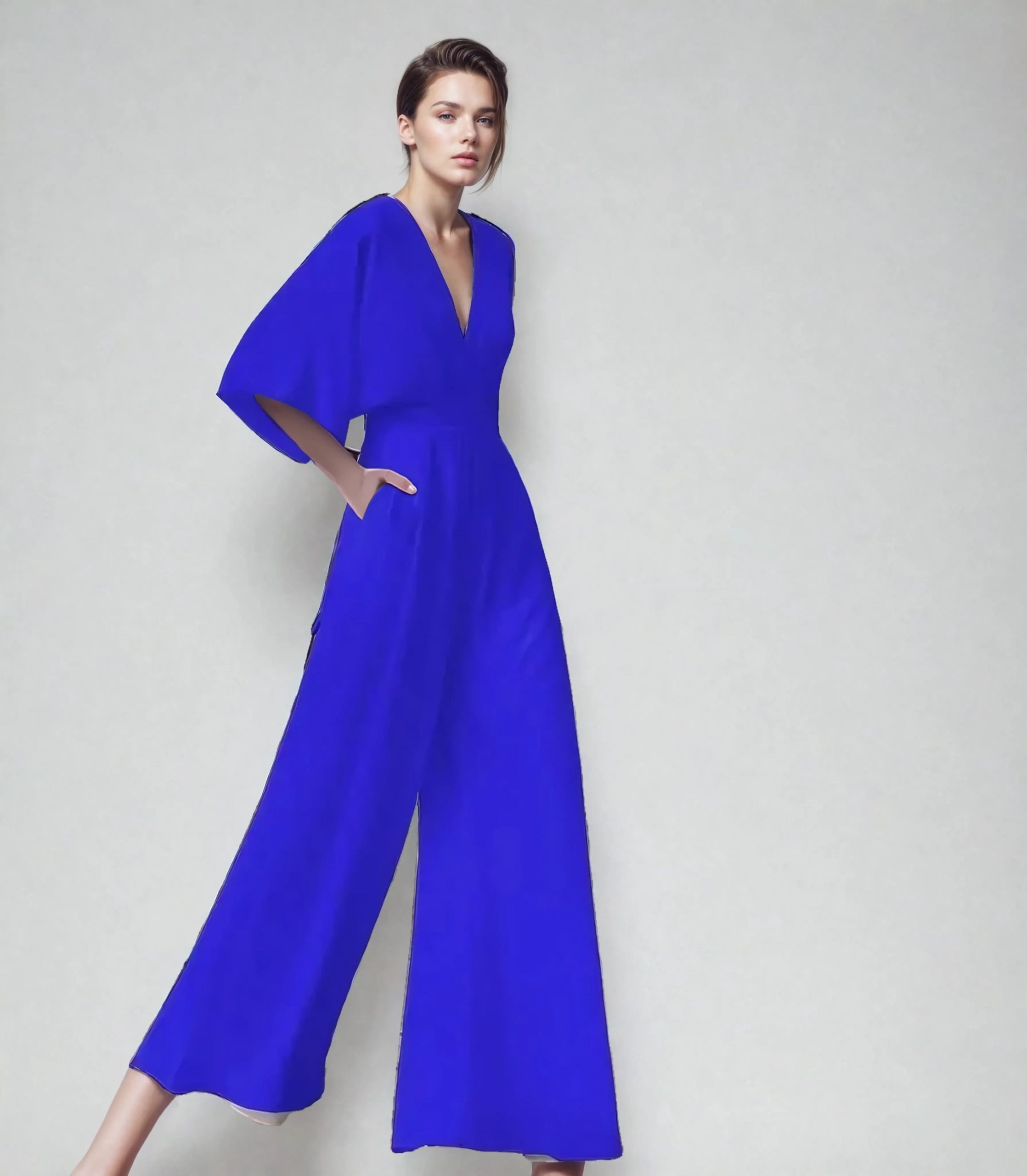 Stilvoller Damen Overall V-Ausschnitt | Festlich & Komfortabel – Bild 2